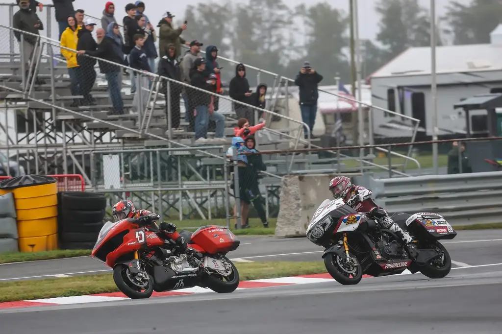 Kyle Wyman and Hayden Gillim at the 2026 New Jersey finale. Photo: Brian J. Nelson / MotoAmerica.