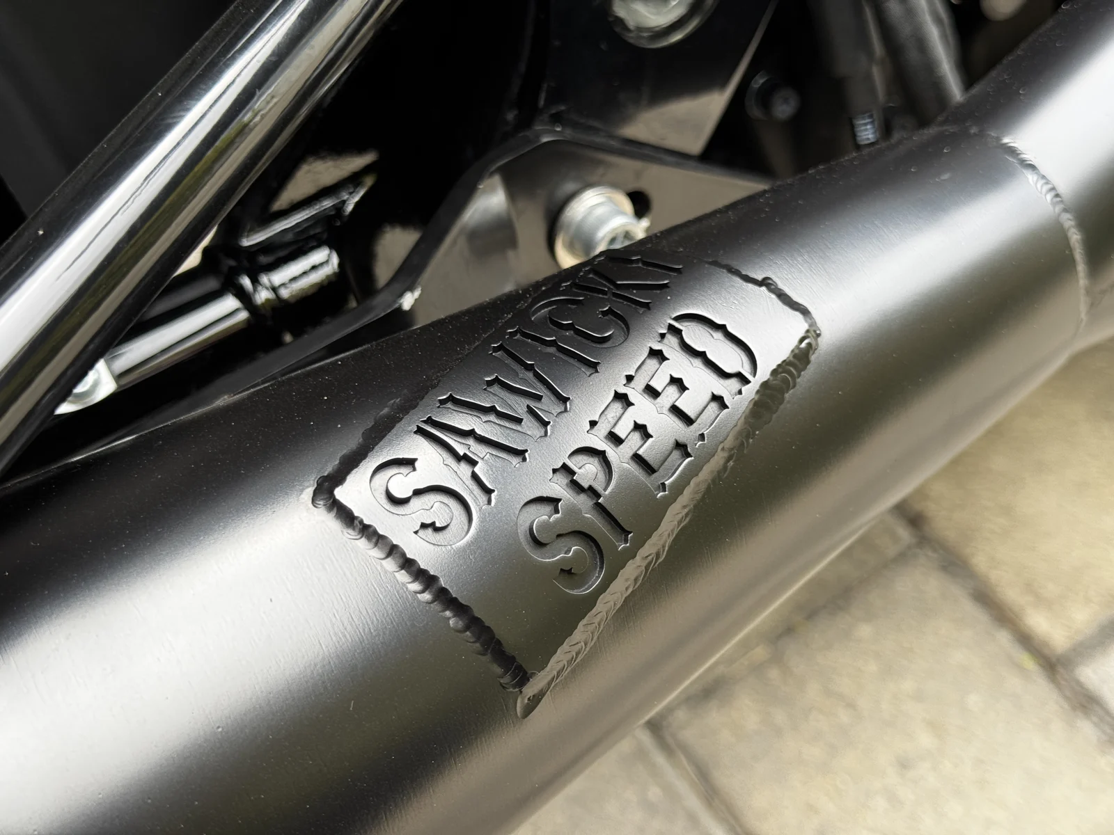 Power and presence—Sawicki Speed 2-into-1 exhaust delivers a deep, aggressive growl that turns heads and amplifies performance.