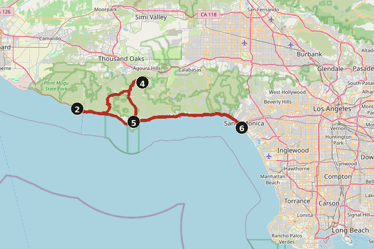 Map of PCH to Neptune's Net